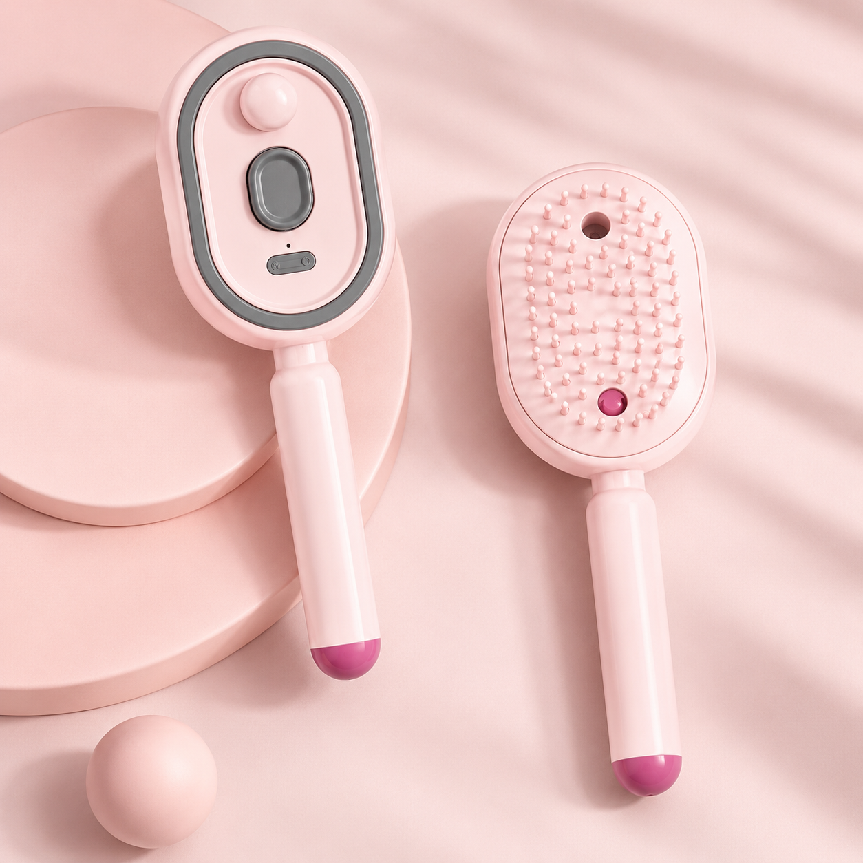 3-in-1 Mist Massage Self-Cleaning Hair Brush